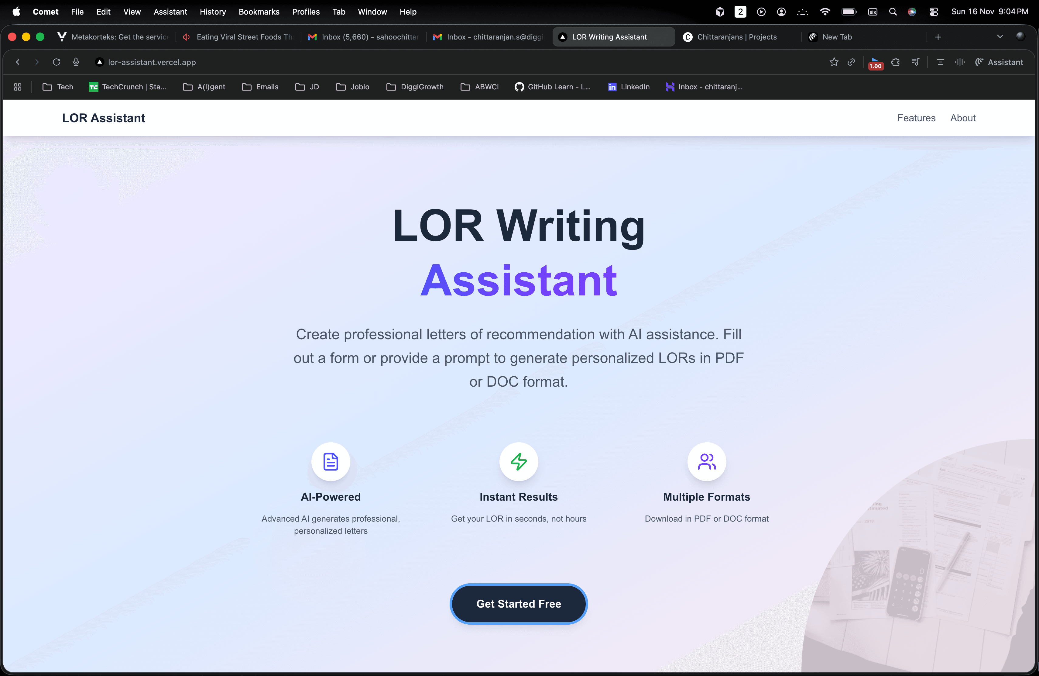 LOR Writing Assistant